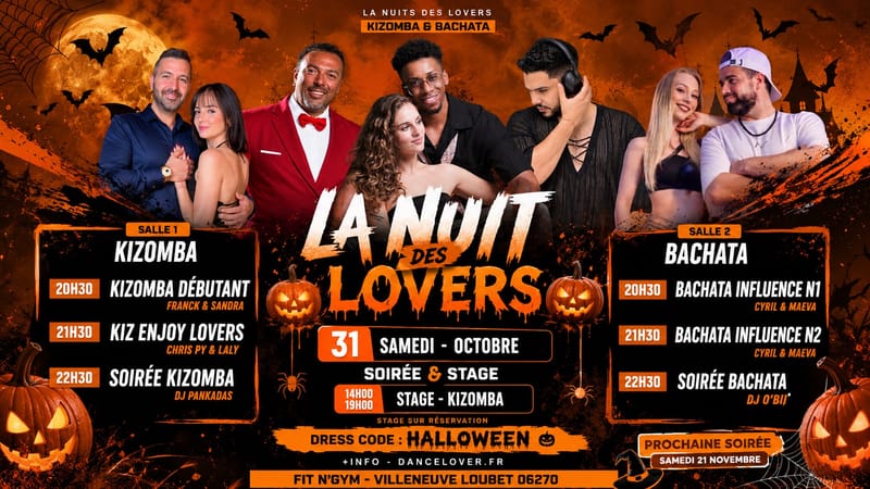 La nuit des lovers - soirée kizomba et bachata / Afro Latino
