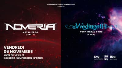 Concert prog Noveria + Wedingoth | Overdrive Café 69360 St-Symmphorien-d'Ozon