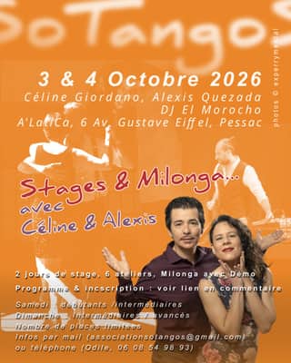 Weekend Stage & Milonga avec Céline & Alexis