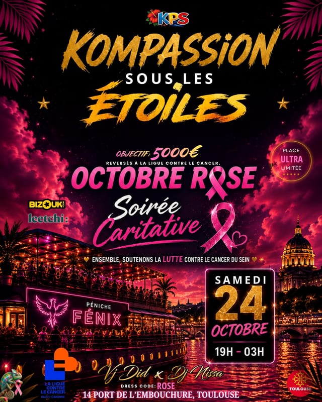 Soirée Caricative - Octobre Rose « Luttons contre le cancer »