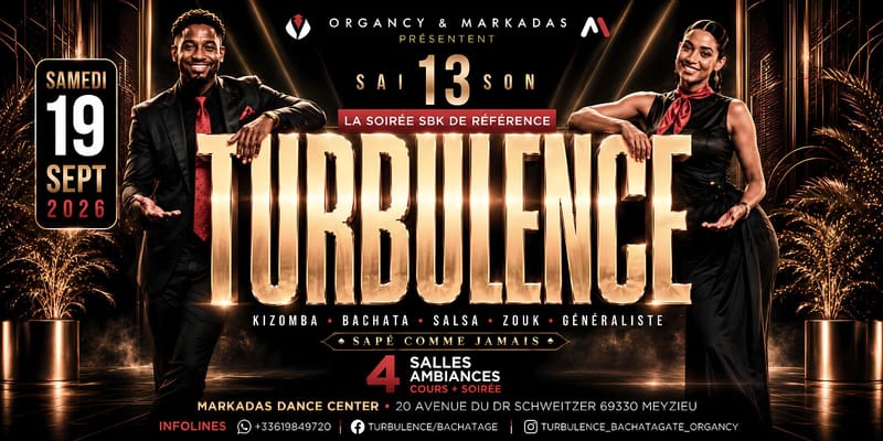 Soirée Turbulence / Saison 13 / 4 Salles / 4 ambiances