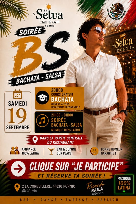 🔥 NOCHE BACHATA & SALSA AU SELVA 🌴 | COURS GRATUIT + SOIRÉE LATINA