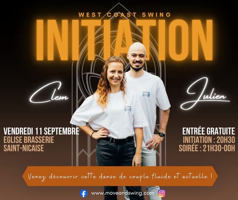 Initiation + Soirée West Coast Swing - L'église brasserie Saint Nicaise