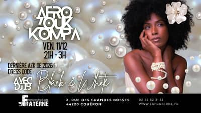 Dernière AFRO ZOUK KOMPA de 2026 ! Dress Code Black & White ! Avec DJ IB - 11/12