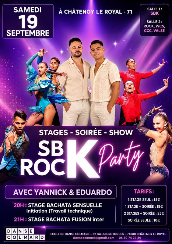 SAMEDI 19 SEPTEMBRE : STAGES - SOIRÉE - SHOW Avec Yannick Elamari et sa TEAM