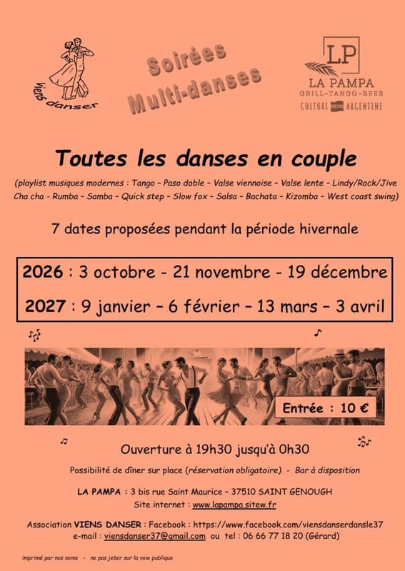 Soirées multi-danses à LA PAMPA