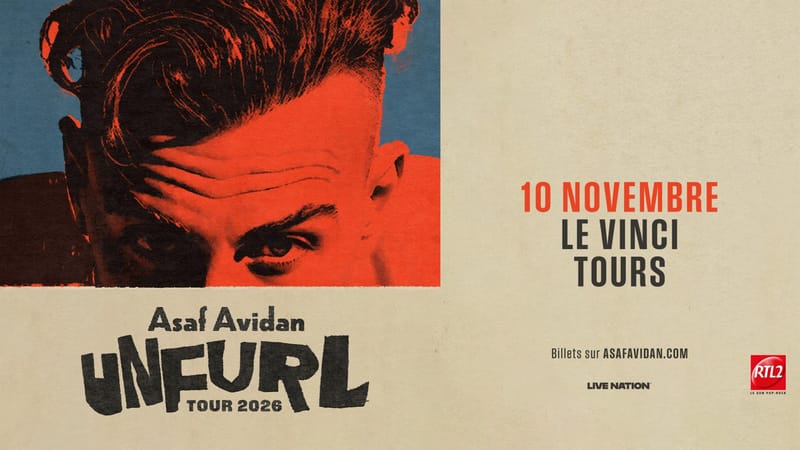 Asaf Avidan : Unfurl 2026 • Tours, Palais des Congrès • 10 novembre 2026