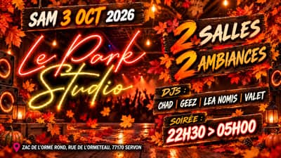 Samedi 3 Octobre 2026 - Kizomba Party - 2 Salles - Le Park Studio
