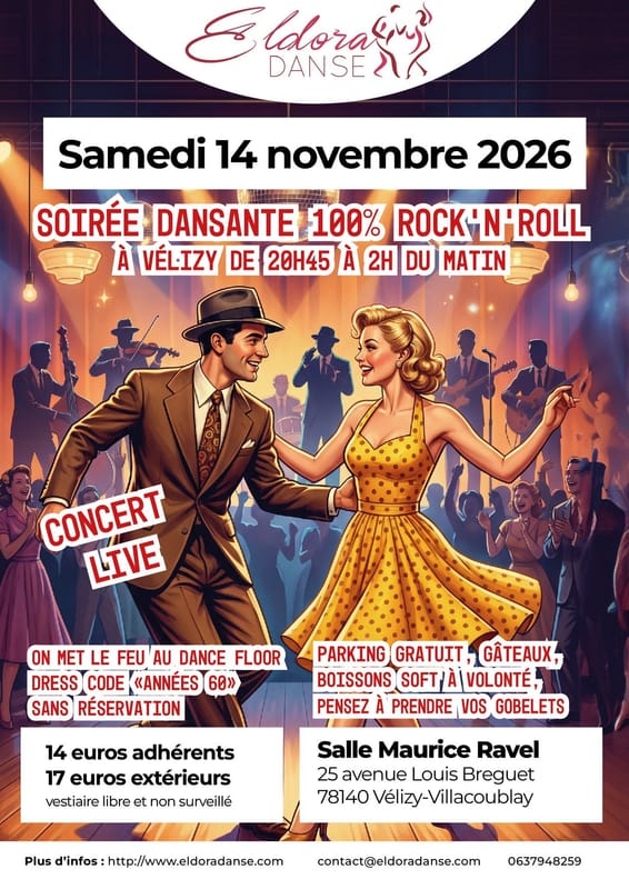 Samedi 14 novembre 2026 - Stage & Soirée Dansante et Concert Rock’n’Roll