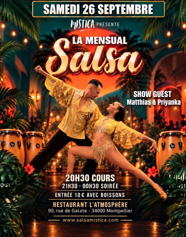 SAMEDI 26 SEPTEMBRE : LA MENSUAL 100 % SALSA by MISTICA