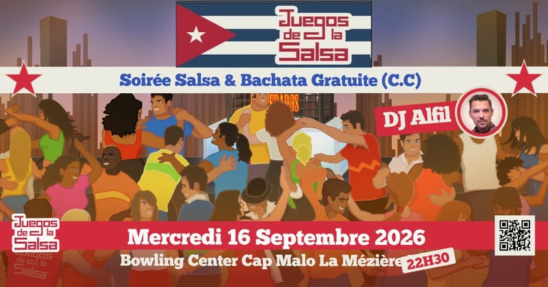 Juegos : Soirée Gratuite Salsa & Bachata avec DJ Alfil au Bowling Center Cap Malo