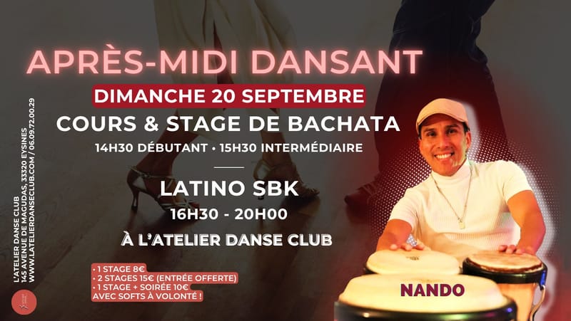 COURS / STAGES BACHATA 💃🏼🕺🏼