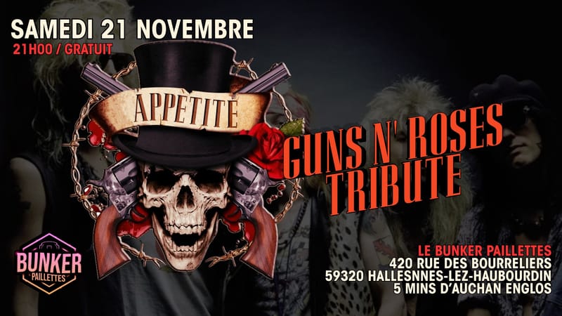 🎸 TRIBUTE TO GUNS N' ROSES - APPETITE (LIVE) 🎸 GRATUIT