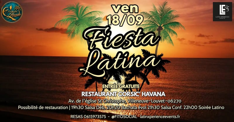 Vendredi Soirée Latino au Corsic' Havana avec Fito & sa Latin Xperience