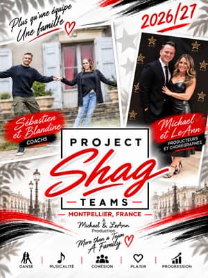 PROJECT SHAG TEAMS MONTPELLIER Carolina Shag avec Sébastien et Blandine