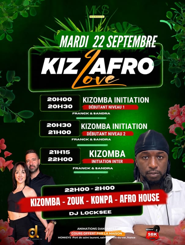 Cours & Soirée Kiz Afro Love (Monkeys)