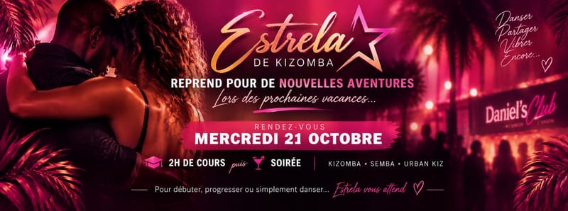 Estrela de Kizomba, tous les mercredis des vacances, à Toulouse