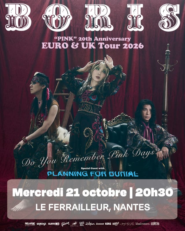 Boris (heavy rock) & Planning for Burial (post metal) au Ferrailleur