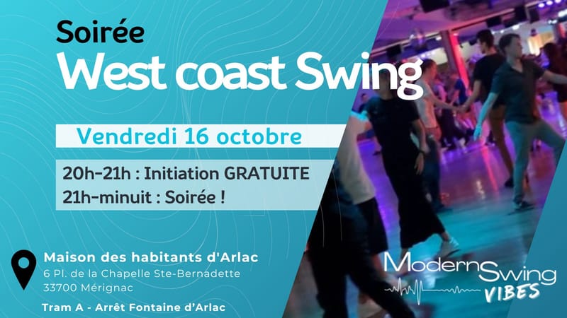 Soirée Modern Swing avec initiation gratuite au west coast swing