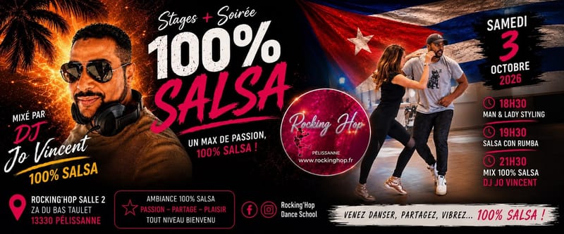 Stages + Soirée 100% Salsa samedi 3 octobre