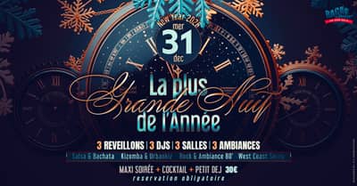 Réveillon 🎼Soirée Dansante du 31 Décembre 2026 à Annecy,🎼