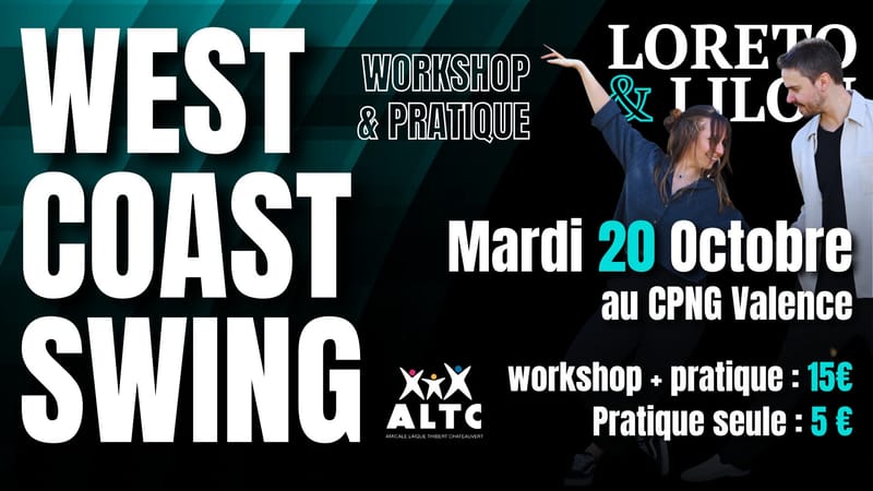West Coast Swing - Stage et soirée vacances d'Octobre 2026