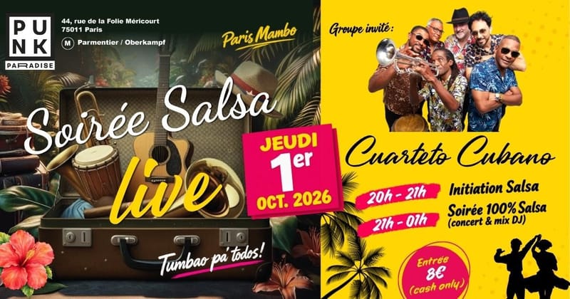 Soirée Salsa Live (Paris 11e) - Asso Paris Mambo