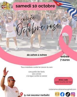 SOIRÉE OCTOBRE ROSE CUBANA