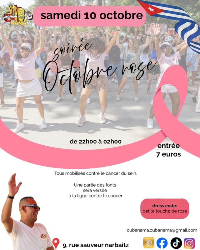 SOIRÉE OCTOBRE ROSE CUBANA