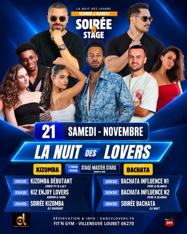 La nuit des lovers - soirée kizomba et bachata / Afro Latino