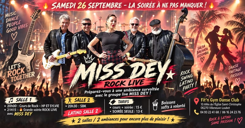 SOIREE ROCK'N ROLL AVEC MISS DEY AND THE RESIDENT