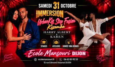 SAVE THE DATE ! DIJON "IMMERSION KIZOMBA" (HARRY et KARENE), Stages, Atelier, Soirée SBK !