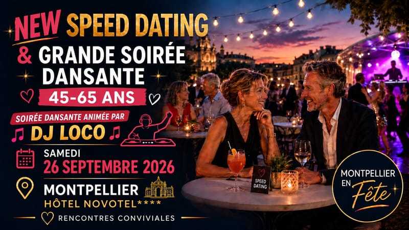 Célibataires 45-65 ans : danse, rencontres et soirée festive le 26 septembre 2026