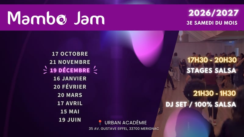 Mambo Jam (Décembre) - Save the Date !