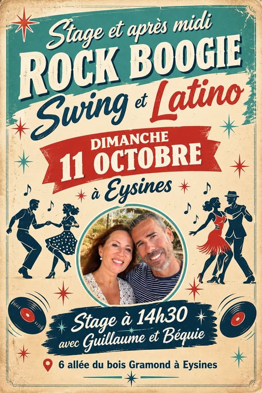 Stage et après midi rock boogie swing et latino à Eysines