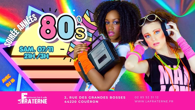 Soirée Spéciale ANNÉES 80 ! DJ IB aux platines 😎