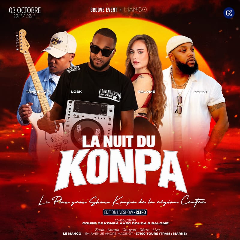 🥭 LA NUIT DU KONPA de TOURS au MANGO