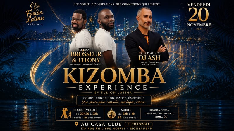 Soirée 100% Kizomba Experience By Fusion Latina au Casa Club