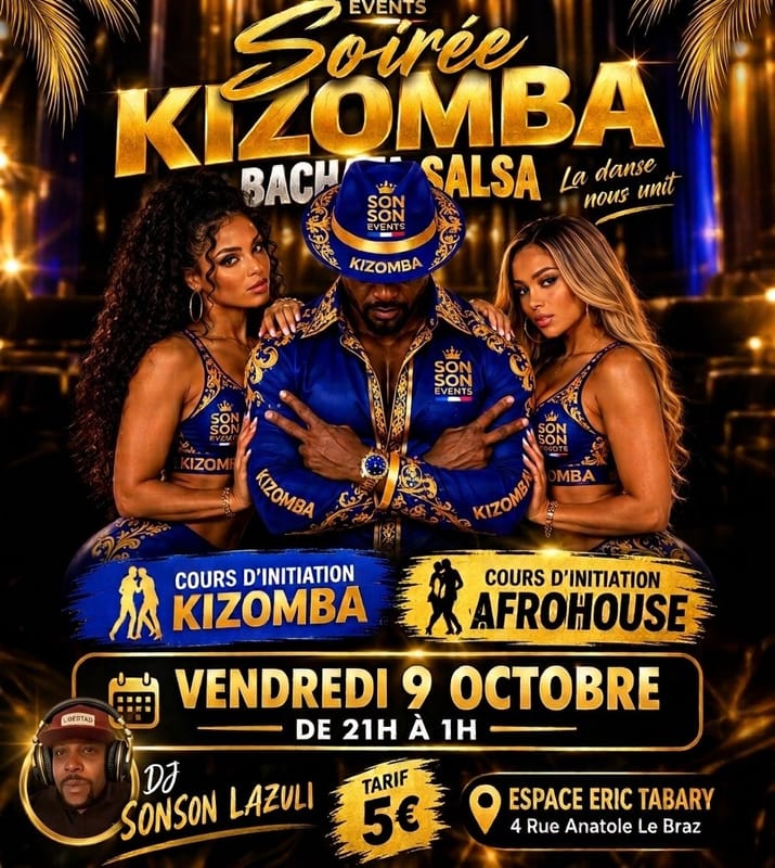 Initiation KIZOMBA et AFRO-HOUSE + SOIRÉE KBS