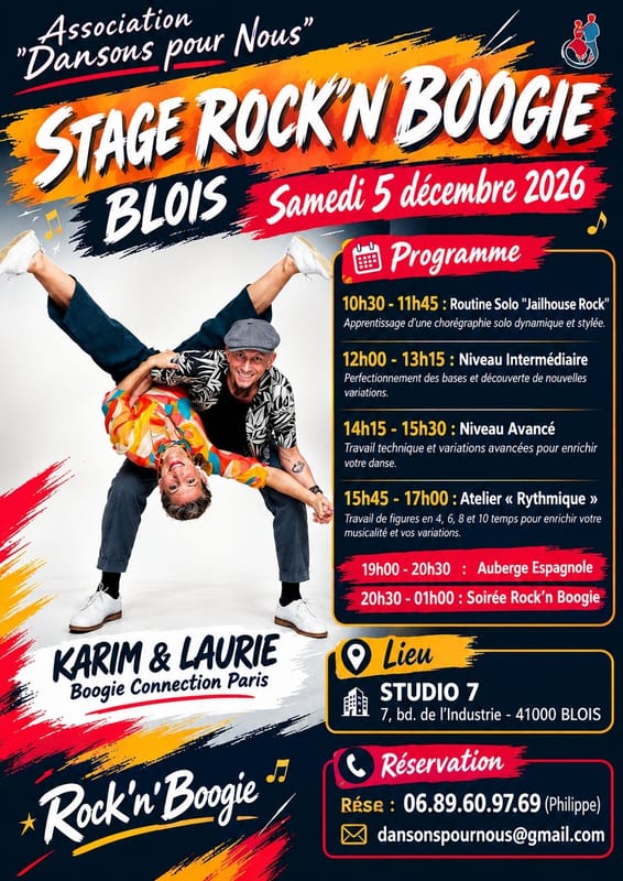 Stage Rock'n Boogie à Blois