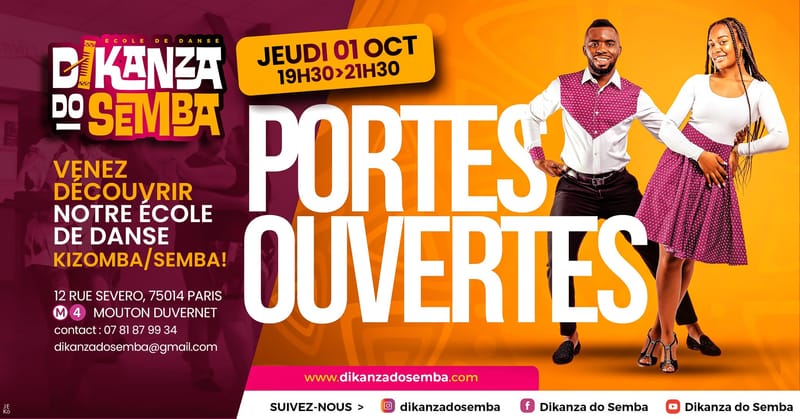 JEUDI 01 OCTOBRE – PORTES OUVERTES – DIKANZA DO SEMBA | PARIS 14ᵉ (GRATUIT)