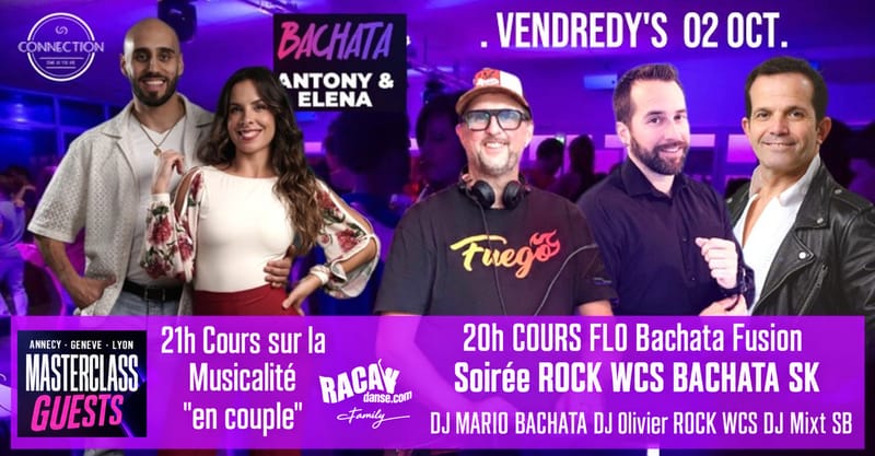 Vendredy's 02 Octobre "Masterclass + Cours + Soirée" Annecy