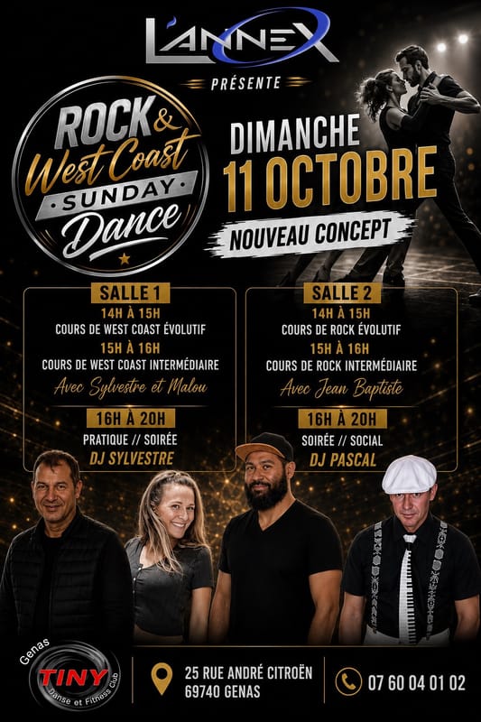 🔷DIMANCHE 11 Octobre🔷ROCK WEST COAST SUNDAY DANCE 🔷