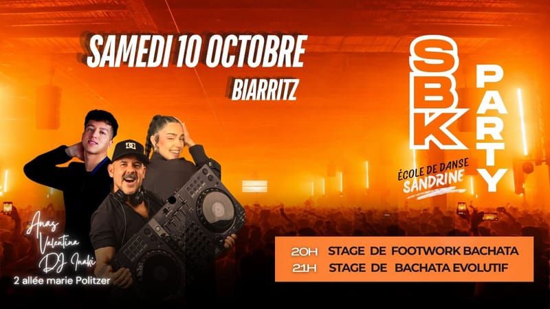 NOCHE SBK 🔥 - 🎧 DJ IÑAKI 2 STAGES de BACHATA avec ANAS & VALENTINA🇪🇦