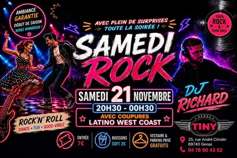 NOUVEAU : UNE SEULE SALLE : soirée ROCK avec des coupures SBK-WCS