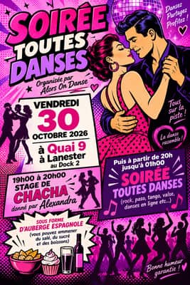 STAGE DE CHACHA + SOIREE AUBERGE ESPAGNOLE TOUTES DANSES