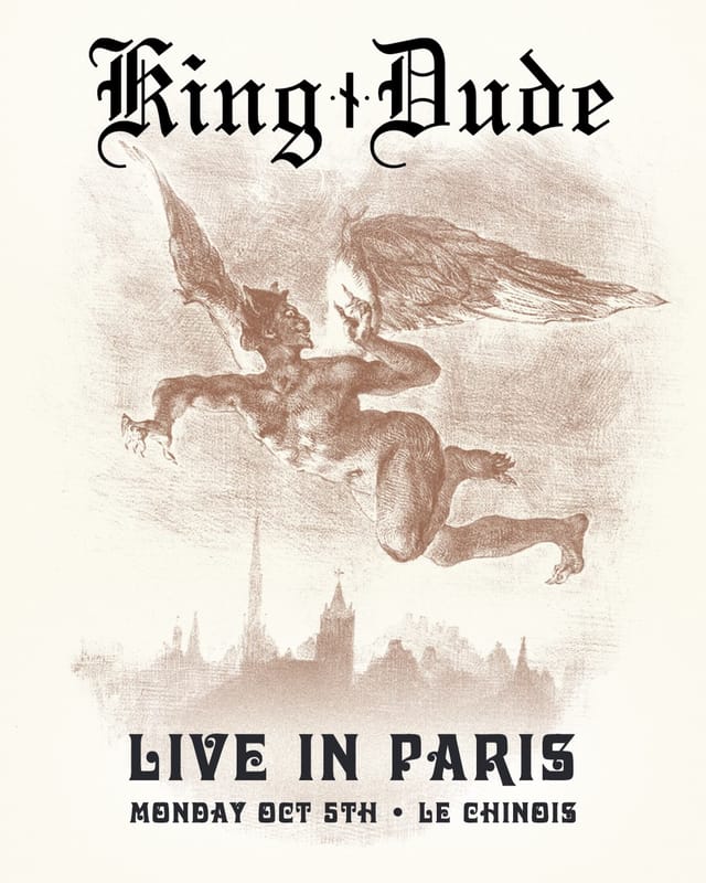 KING DUDE + BIÈRE NOIRE @ Le Chinois PARIS (Monday October 5th, 2026)