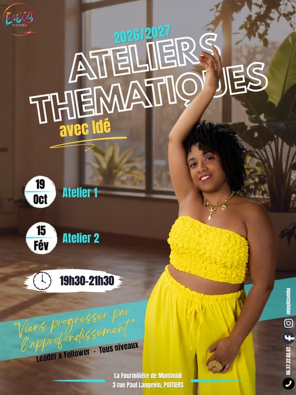 Atelier lundi 19 octobre Enjoy Kizomba