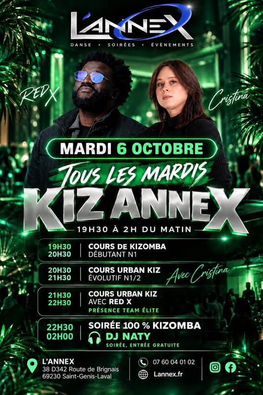🔷KIZ ANNEX🔷COURS ET SOIRÉE 100% KIZOMBA🔷