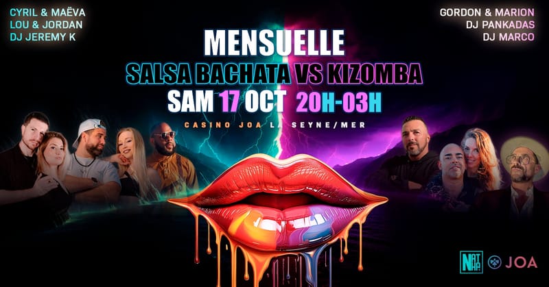 ✨ La Mensuelle à la Joa ✨ 2 salles - Kiz + Salsa Bachata